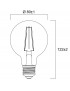 Bombilla LED E27 6W Filamento Toledo Retro G80 V5 - SYLVANIA