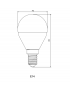 Bombilla LED E14 7W Esférica - THREELINE