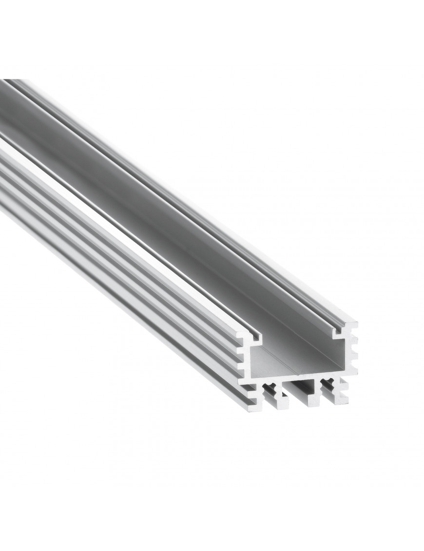 Perfil de Aluminio para Superficie 1m para Tiras de LED hasta 20mm -LUZ NEGRA-