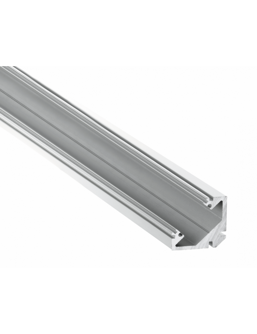 Perfil de Aluminio Angular 1m para Tiras de LED hasta 13mm -LUZ NEGRA-