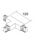 Conector exterior Tipo T para Carril Bifásico - IVELA