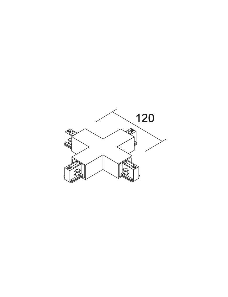 Conector Tipo X para Carril Bifásico - IVELA