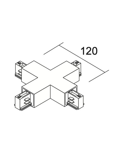 Conector Tipo X para Carril Bifásico - IVELA