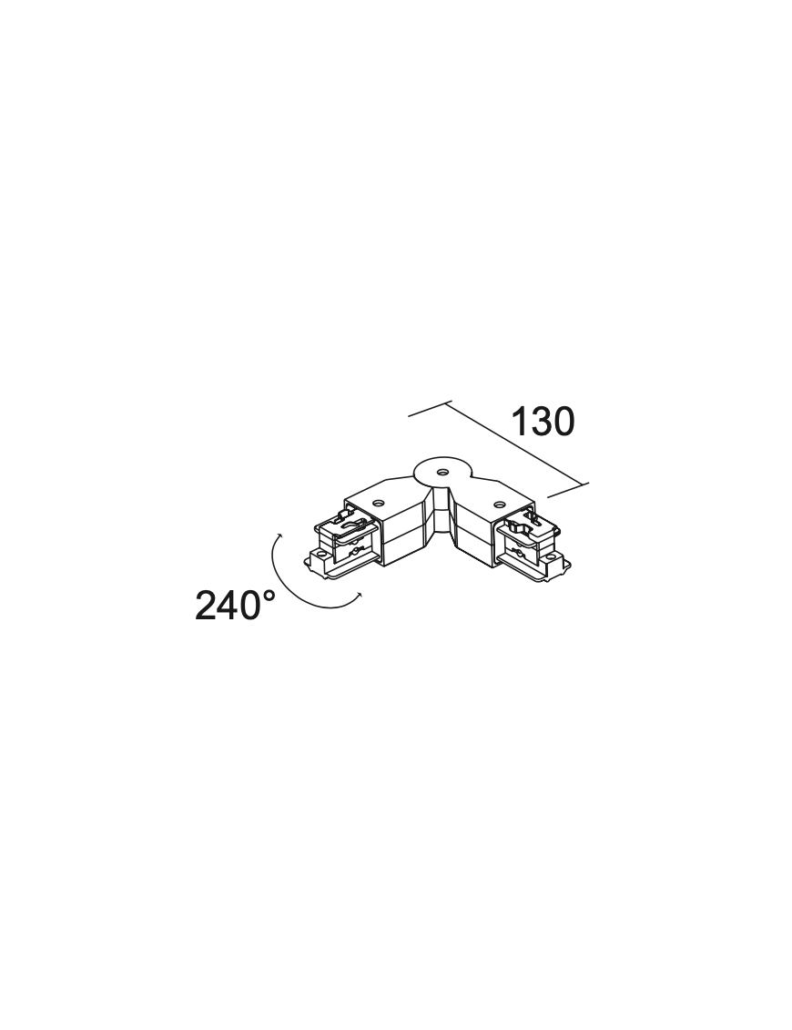 Conector Giro 240º para Carril Bifásico - IVELA