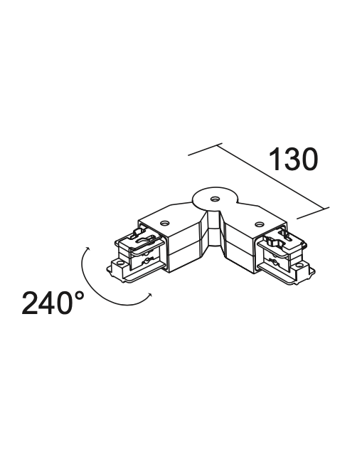 Conector Giro 240º para Carril Bifásico - IVELA