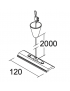 Kit Suspensión para Carril Bifásico 2000mm y Placa 120mm - IVELA