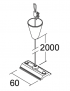 Kit Suspensión para Carril Bifásico 2000mm y Placa 60mm - IVELA