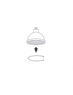 Downlight Direccionable Cuadrado LED 82x82mm Corte Ø75mm- JISO