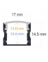 Perfil de Aluminio de Superficie 17mm x 14,5mm para Tiras LED