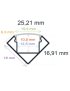 Perfil de Aluminio de Esquina 2m para Tiras de LED hasta 12mm -LUZ NEGRA-